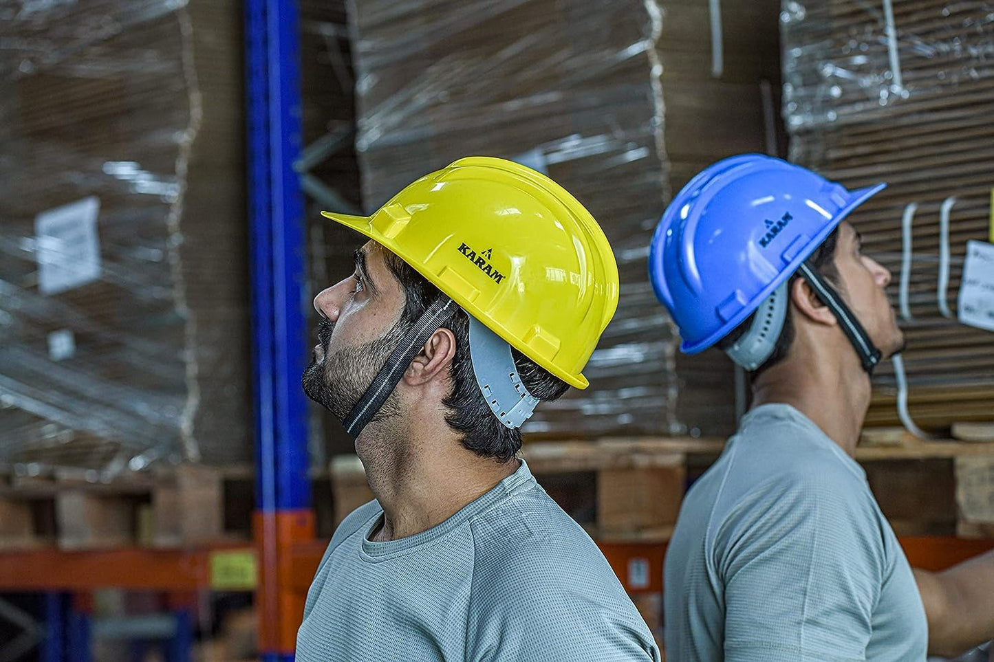 KARAM PN521 Safety Helmet for Men Construction Helmet | Ratchet Type Adjustment with Adjustable Chin Strap