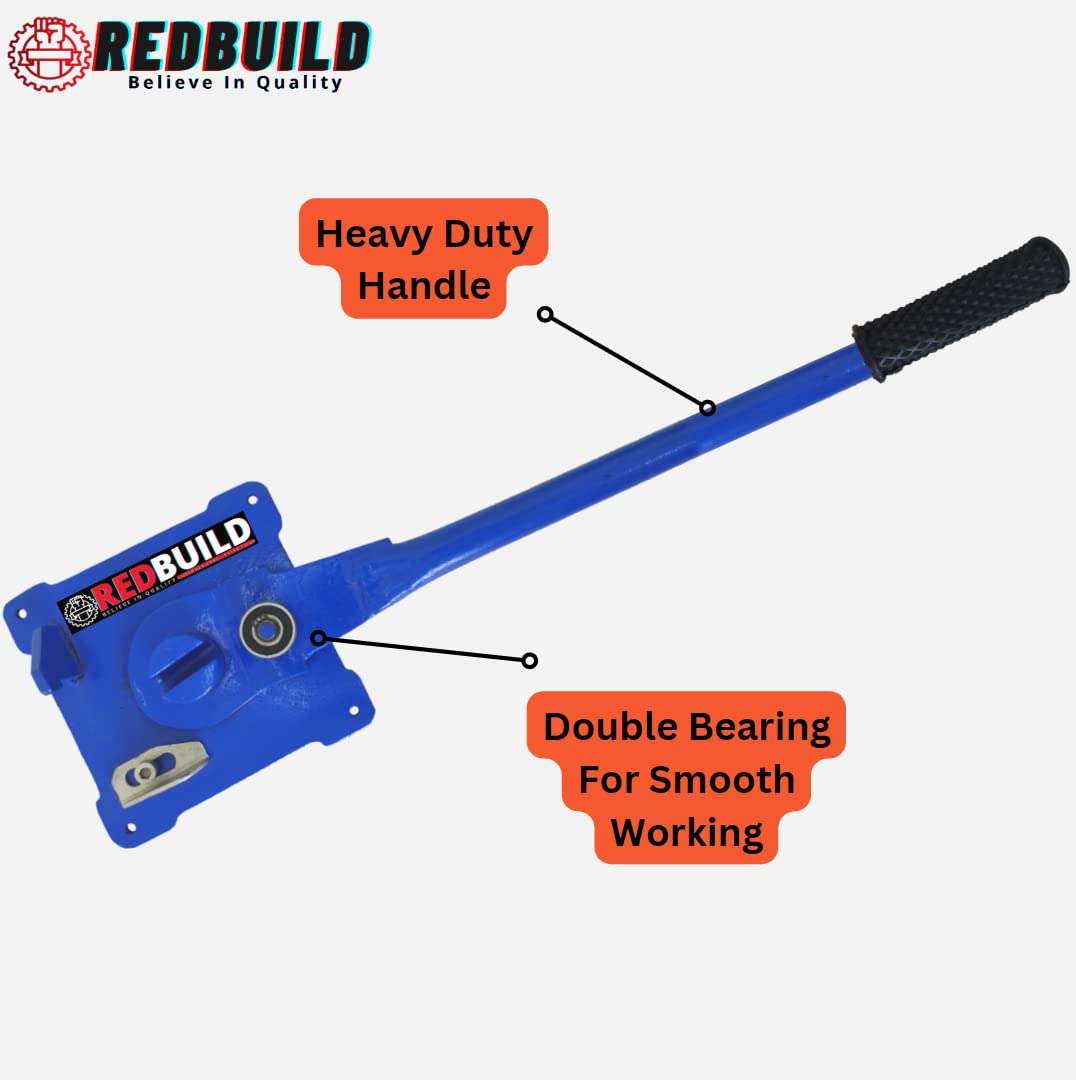 REDBUILD™ Heavy Duty Manual Bar Bending Machine | TMT Rebar Tool | Stirrup Ring Making | Construction Equipment | Rod Bender Tools