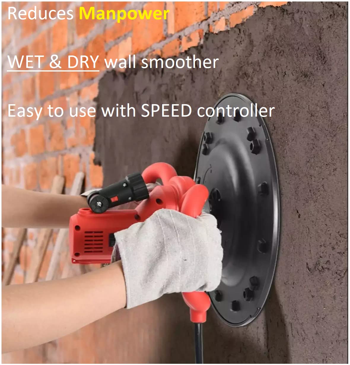 Painter Spray Gun (LABEL) WET & DRY Wall Plaster Sander Smoothening Machine 750 Watt Cement & Putty Planner. (Plaster Smoothing Machine)