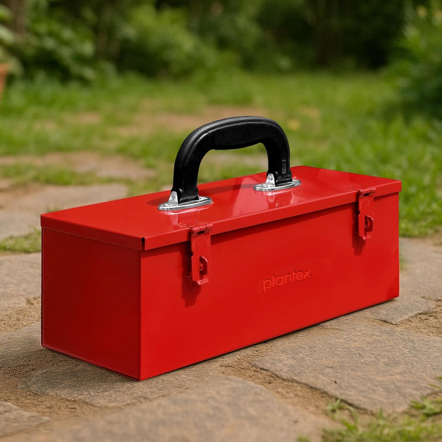 Plantex 12-inch Metal Tool Box for Tools/Tool Box Empty for Home Use/Compact Tools Box (Red) 31 X 11 X 10.5 cm